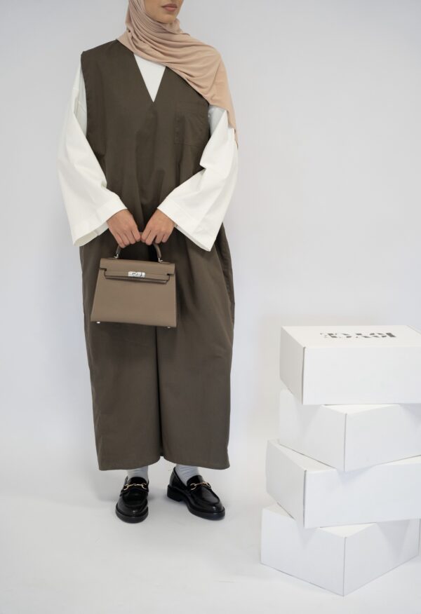 Robe Alba brun kaki – Image 2